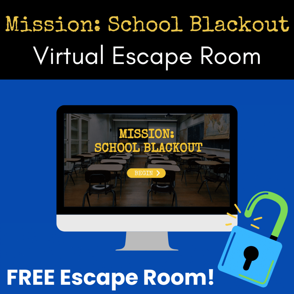 FREE Virtual Mission School Blackout Escape Room